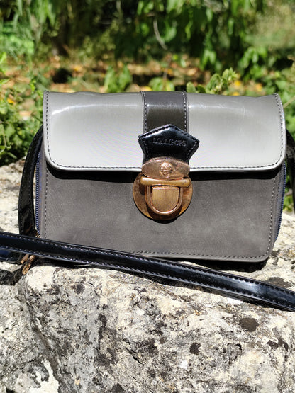 Sac bandoulière Lollipops mini – gris et noir – 18x11 cm