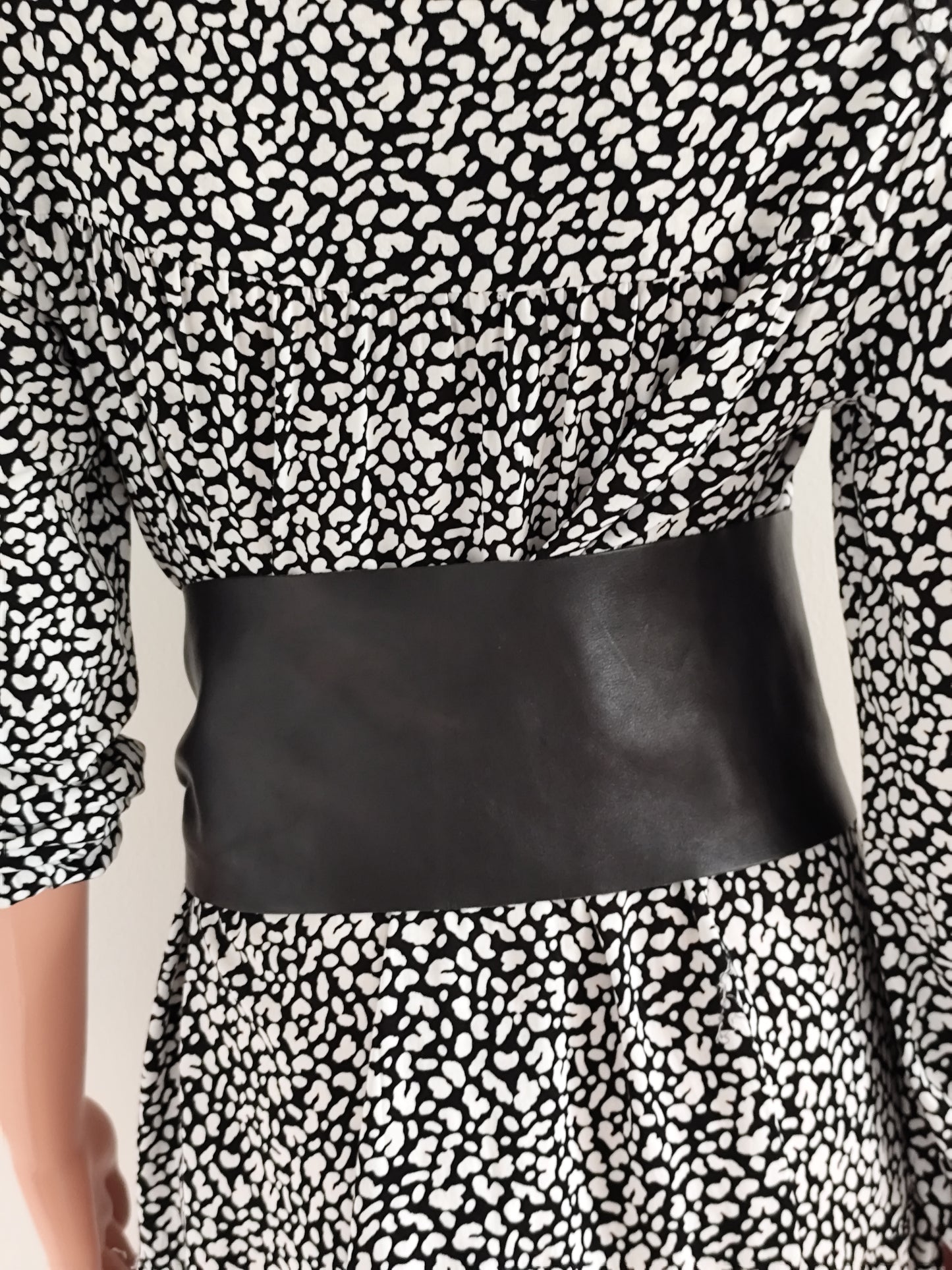 Ceinture large en cuir noir Pepe Jeans – boucle ronde - 80 cm