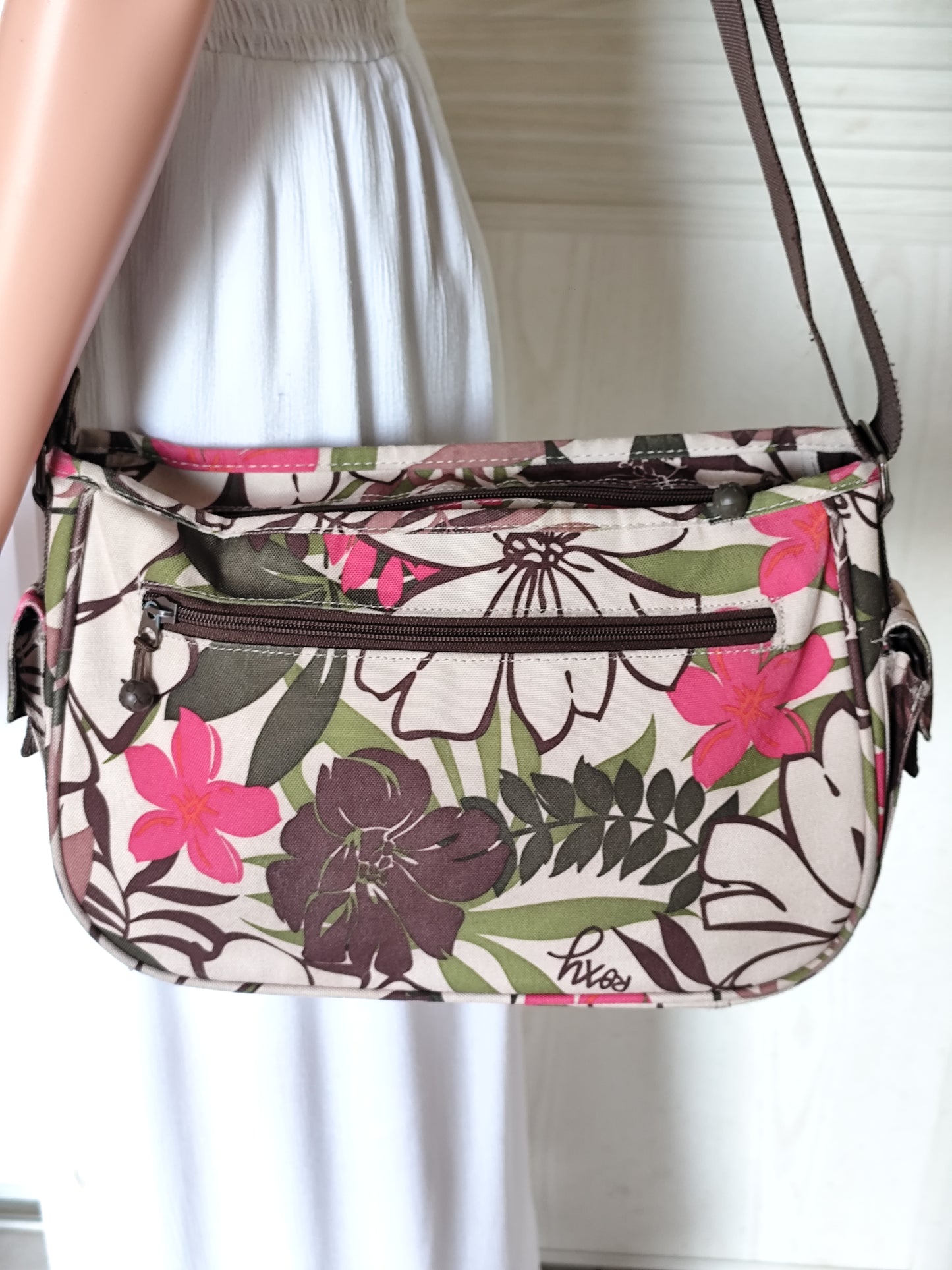 Sac bandoulière imprimé floral tropical -  Roxy - 22 x 33 cm