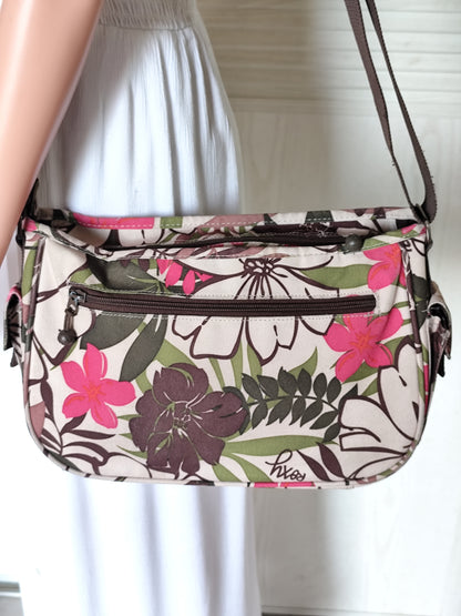 Sac bandoulière imprimé floral tropical -  Roxy - 22 x 33 cm