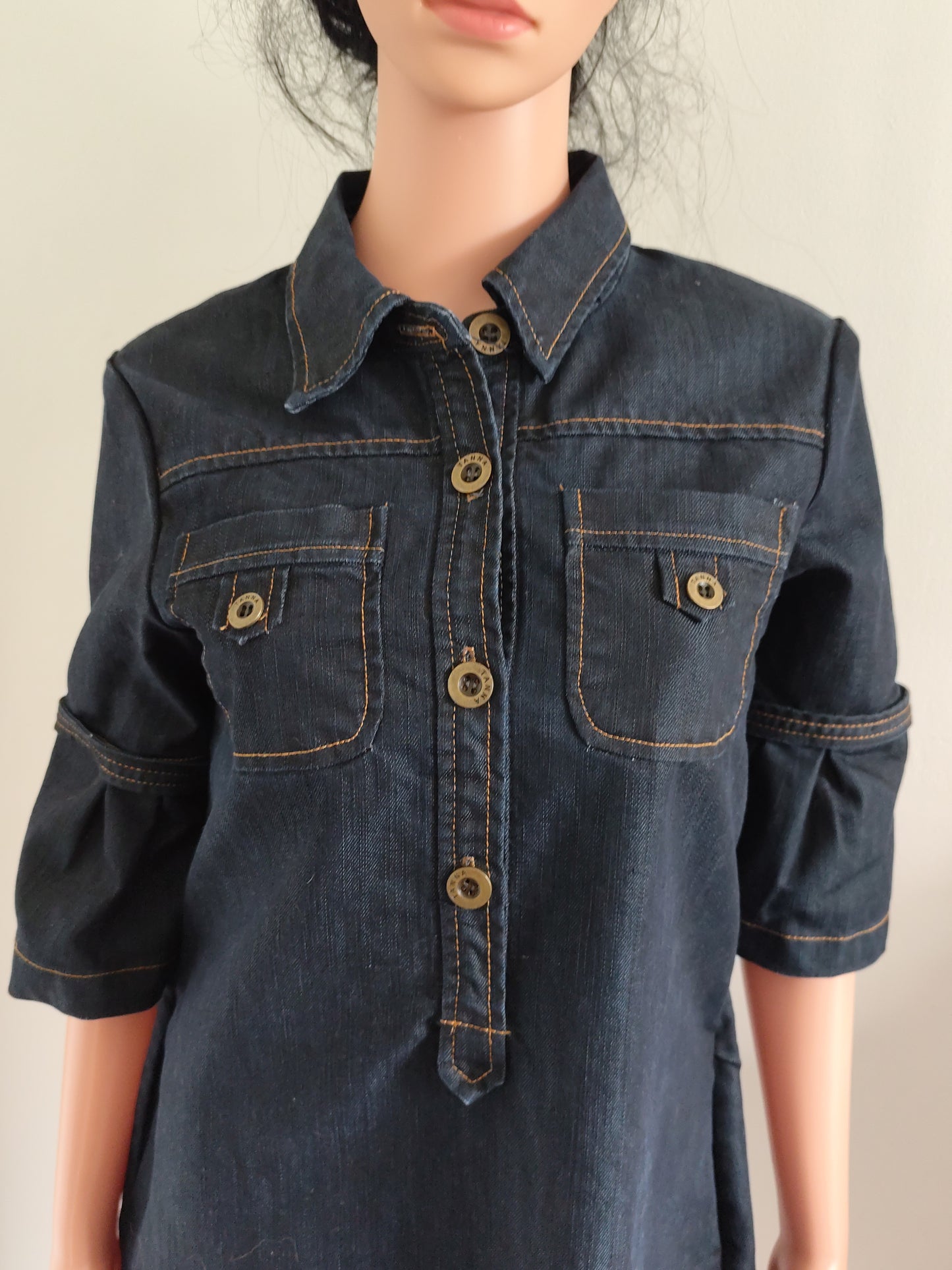 Robe chemise en jean Tamma Jeans – style worker féminin - Taille 40/42