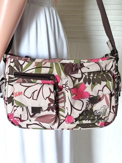 Sac bandoulière imprimé floral tropical -  Roxy - 22 x 33 cm