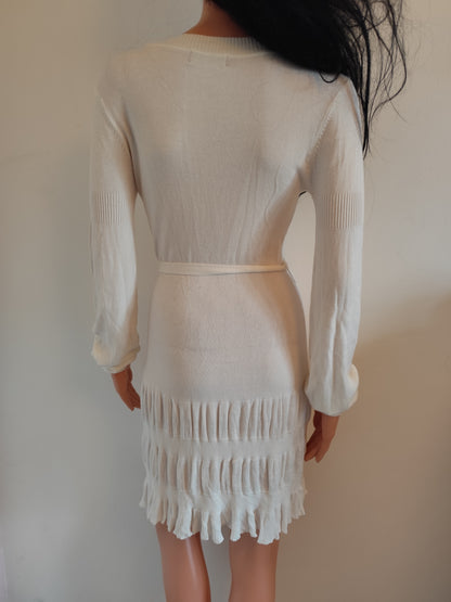 Robe blanche plissée Excelium – Taille 36/38