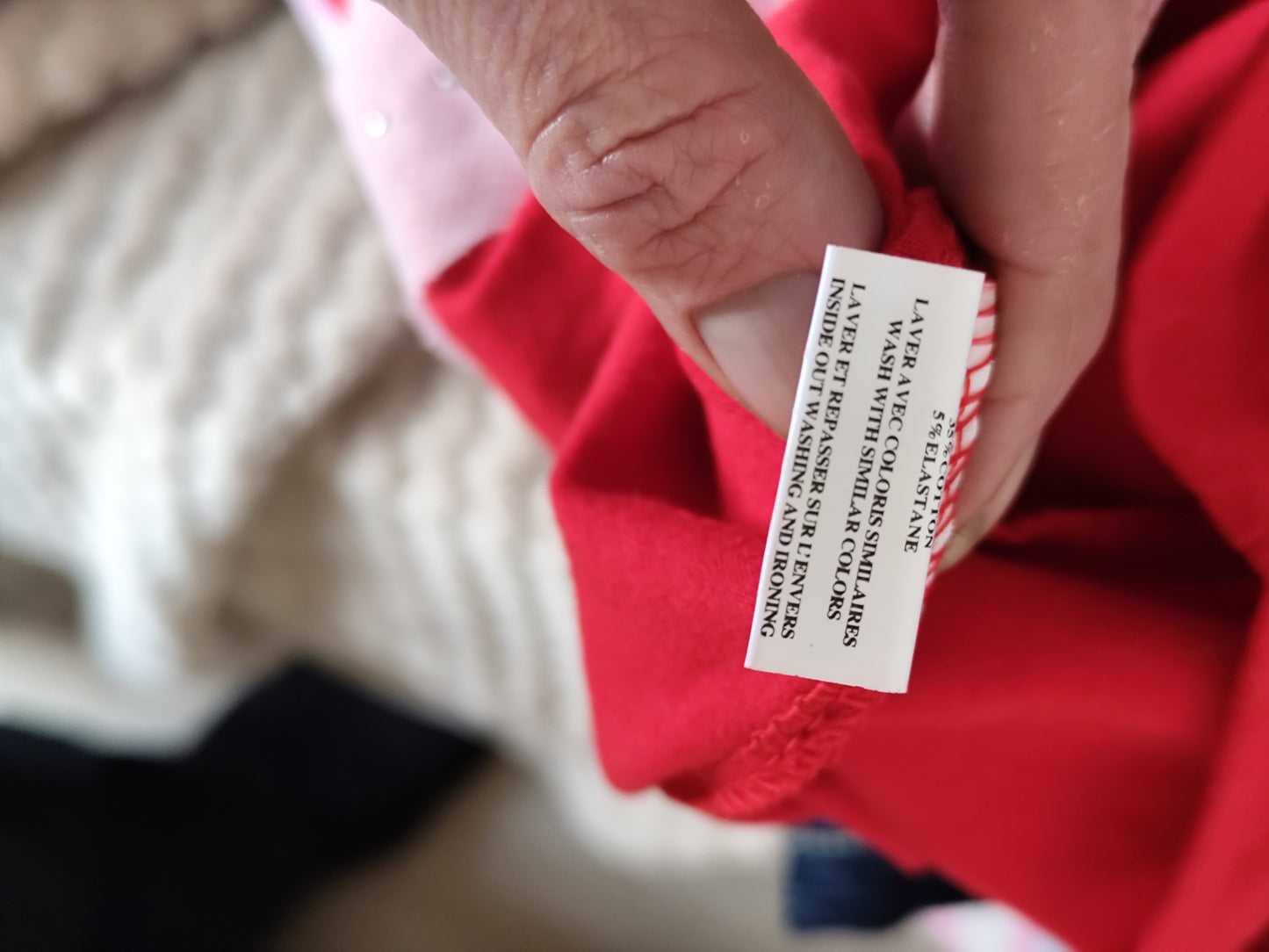 T-shirt Rouge Graphique – Taille 36/38