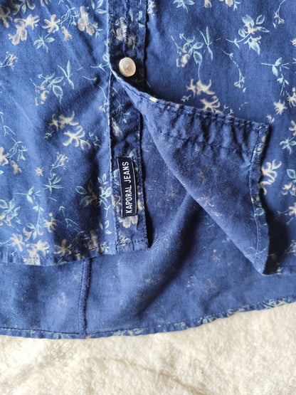 Chemise homme Kaporal bleu marine imprimé floral - Taille L