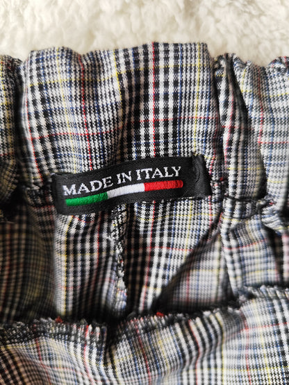 Pantalon léger à carreaux made in Italy – taille S
