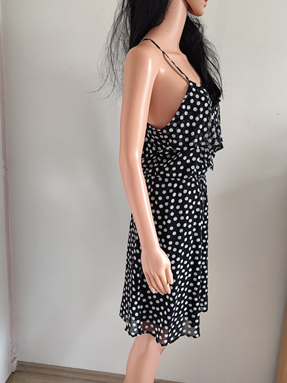Robe noire à pois blancs Etam – Taille 42