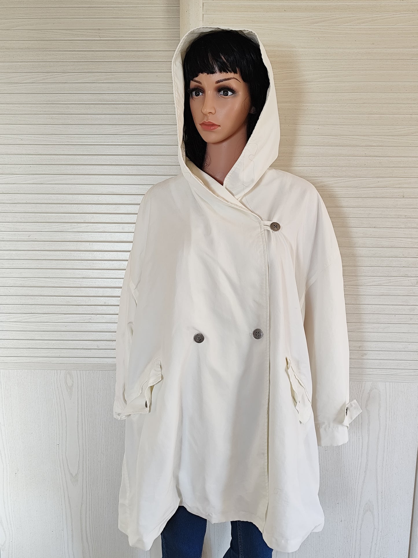 Trench  léger blanc cassé à capuche - Impertinence Paris - Taille unique/oversize 42 au 52