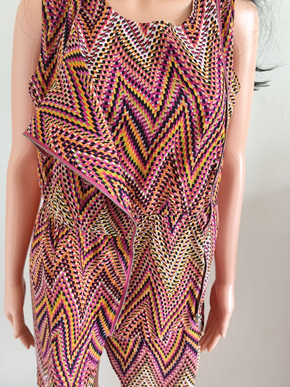 Robe géométrique colorée 100% coton – Taille 38/40