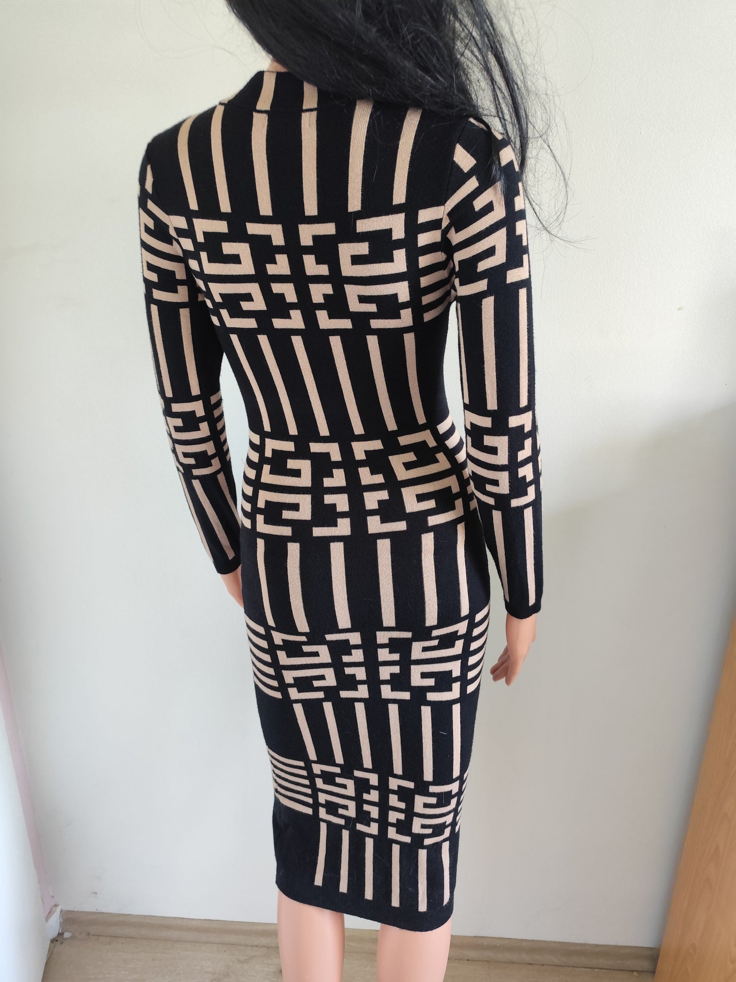 Robe moulante longue graphique Giorgia – Taille 36/38