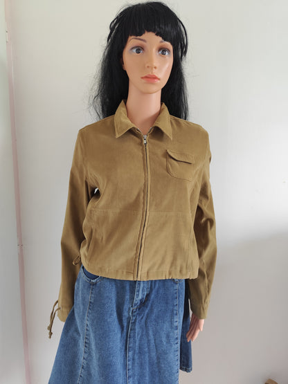 Veste  camel en suédine – Taille 38/40