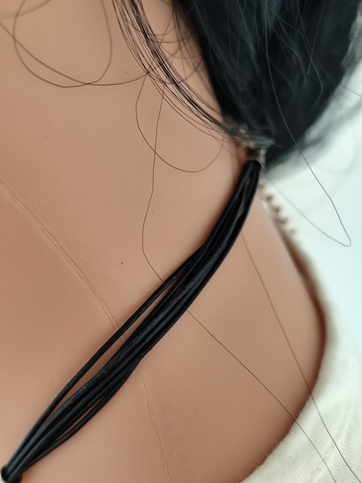 🖤 Collier Chic Géométrique – Noir & Argent – Ajustable