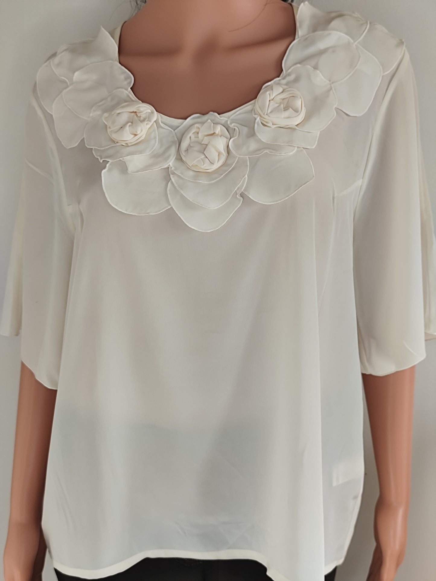 Blouse Élégante à Fleurs – Style Raffiné et Féminin - Taille 42/44