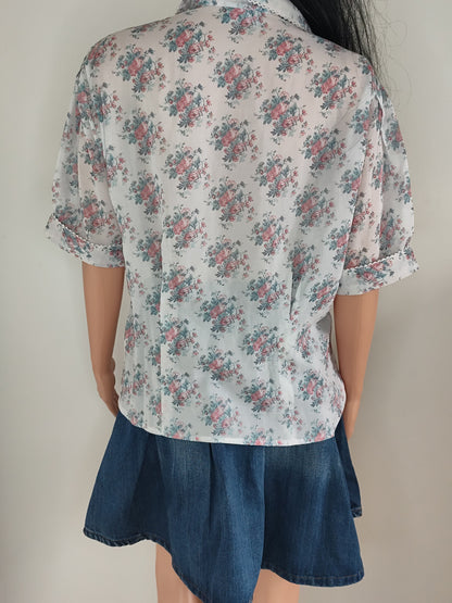 👚 Chemisier fluide à fleurs 1-2-3 – Taille 40/42 🌸