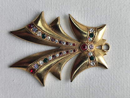 ✨ Pendentif Vintage Feuille Gothique – Métal Doré & Relief Finement Travaillé