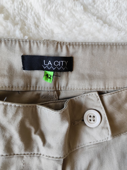 Pantalon La City – Beige Clair – Taille 42 – Élégance Décontractée & Intemporelle