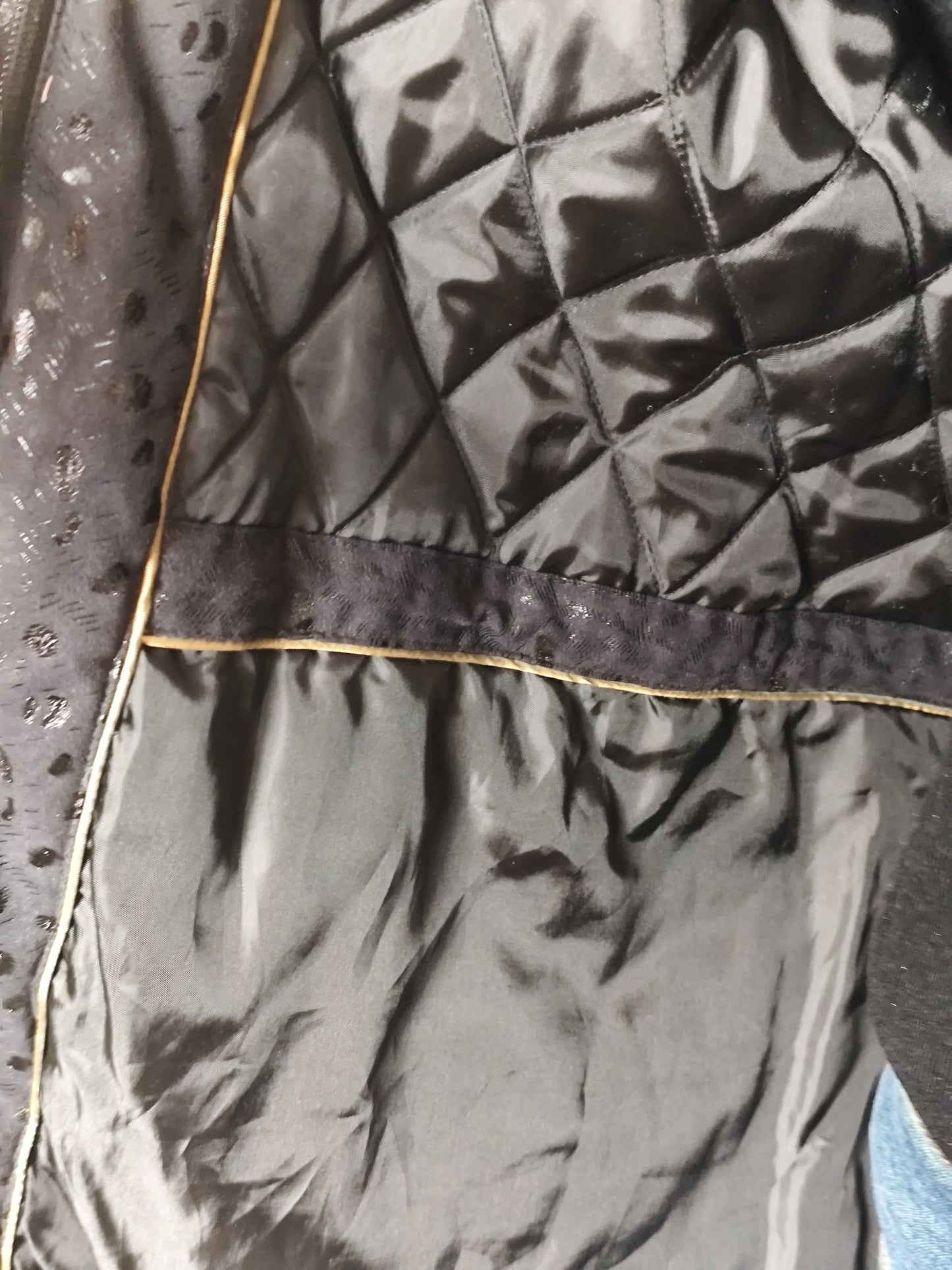 Manteau noir texturé brillant – C. Missaro – Taille 46