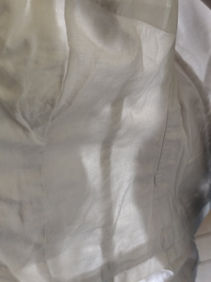 Veste officier blanche en denim Active Wear - Détails militaires - Taille 38/40