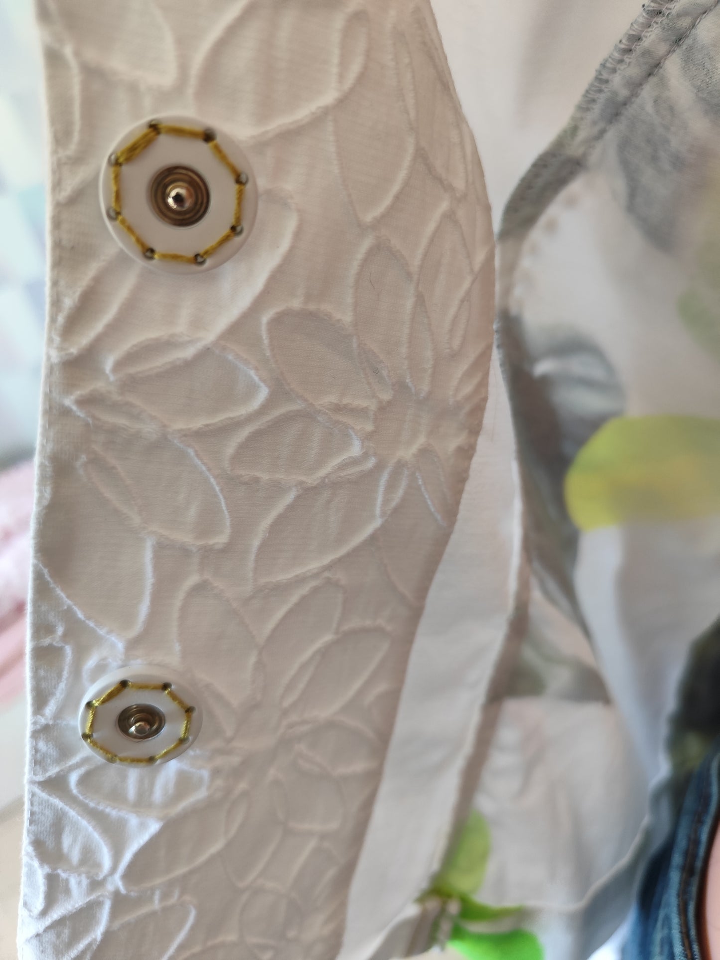 Chemisier vintage Fuego Woman – broderies appliquées & détails couture – T40