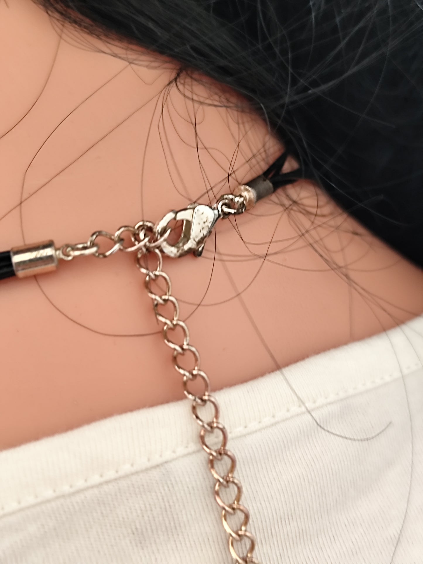 🖤 Collier Chic Géométrique – Noir & Argent – Ajustable