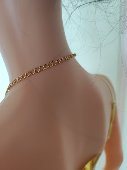 Collier sautoir fantaisie multicolore à cercles - ambiance "quincaillerie funky"