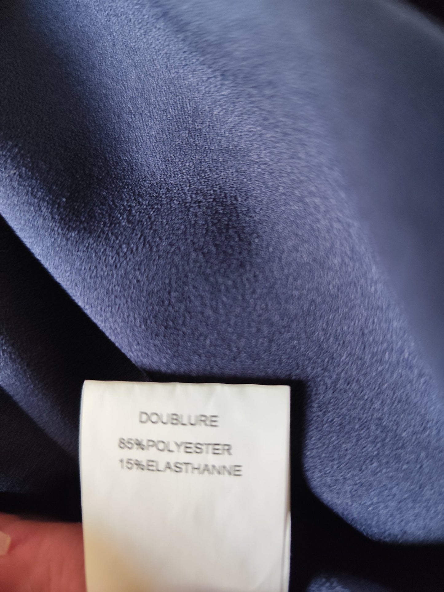 Robe bleu marine & dentelle blanche – Christine Laure – T42/44
