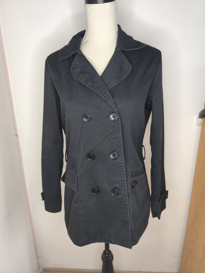 Blazer long noir Toumaï – Chic structuré et polyvalent  – Taille 42