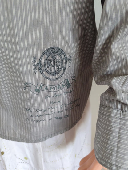 Chemise homme Kaporal grise rayée – 100% coton – Taille S