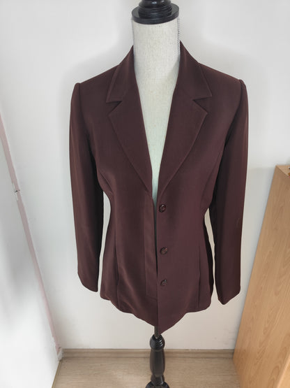 Blazer structuré vintage Bordeaux - Ici et Maintenant -  Taille 38