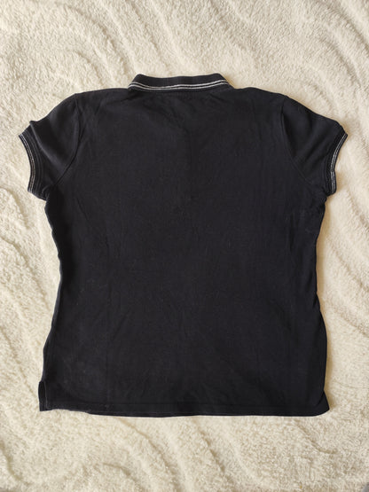 Polo noir à liseré argenté Kaporal - Taille L