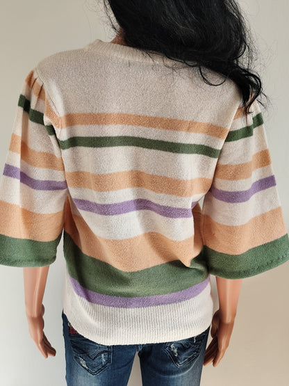 Pull léger à rayures pastel Influx – T. 38/40