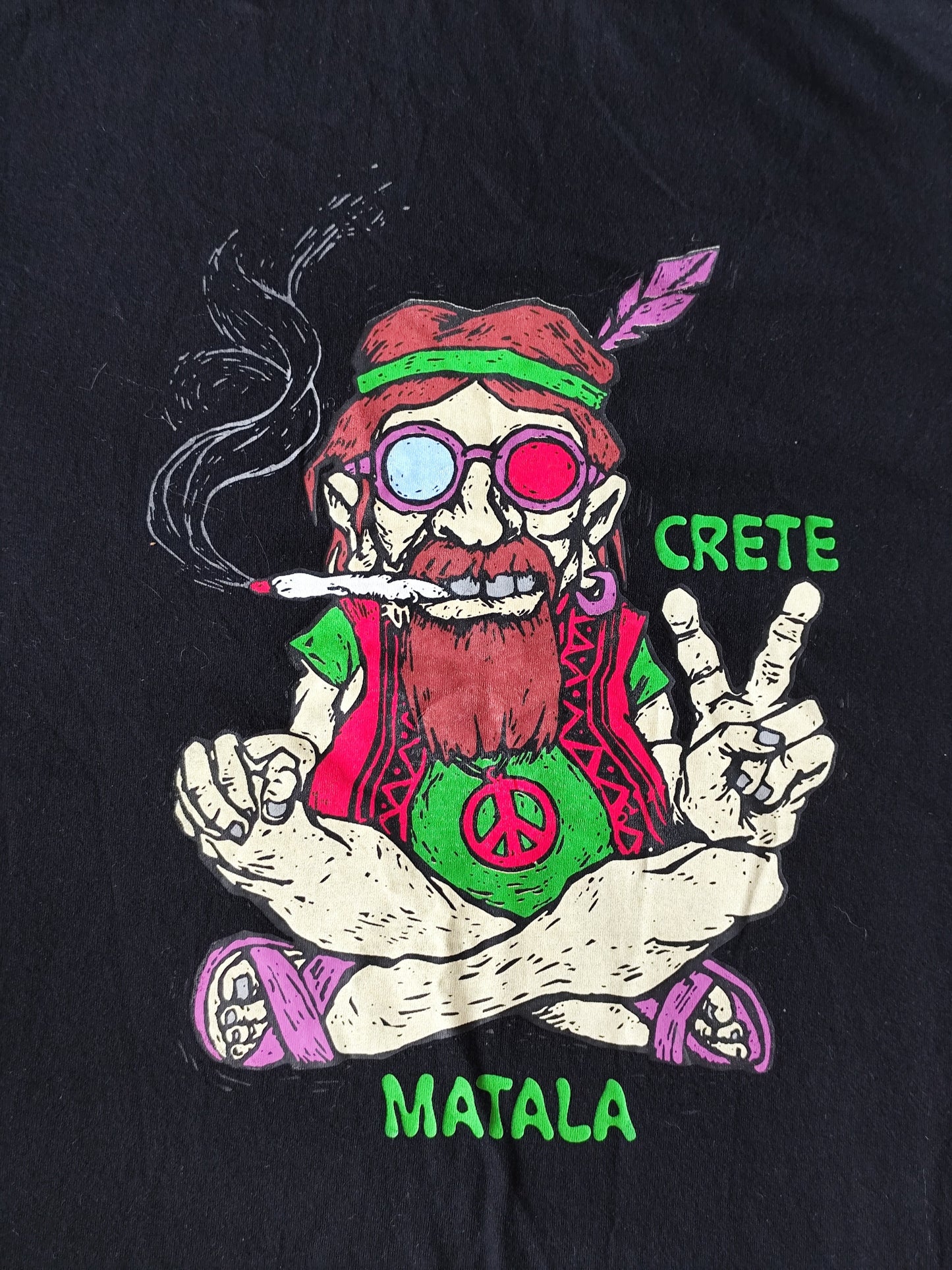 Débardeur noir imprimé Matala – Taille M/38