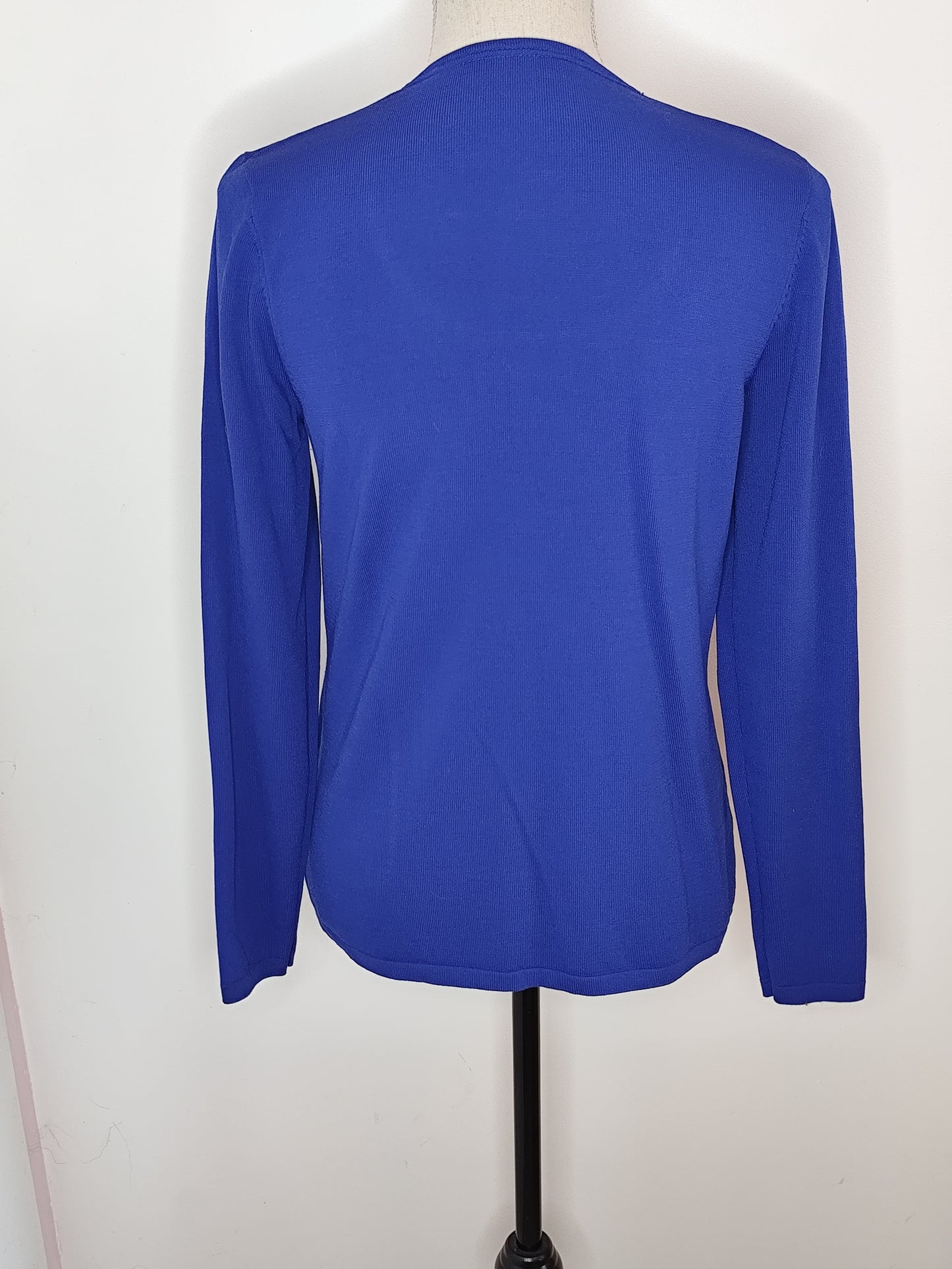 Haut Bleu Électrique Christine Laure – Taille 38/40 – Élégance Structurée