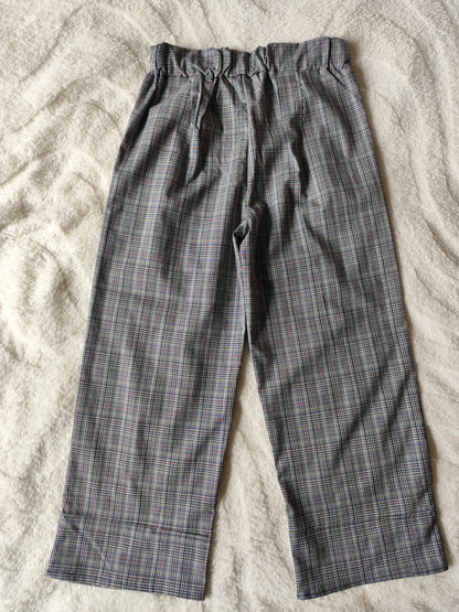 Pantalon léger à carreaux made in Italy – taille S