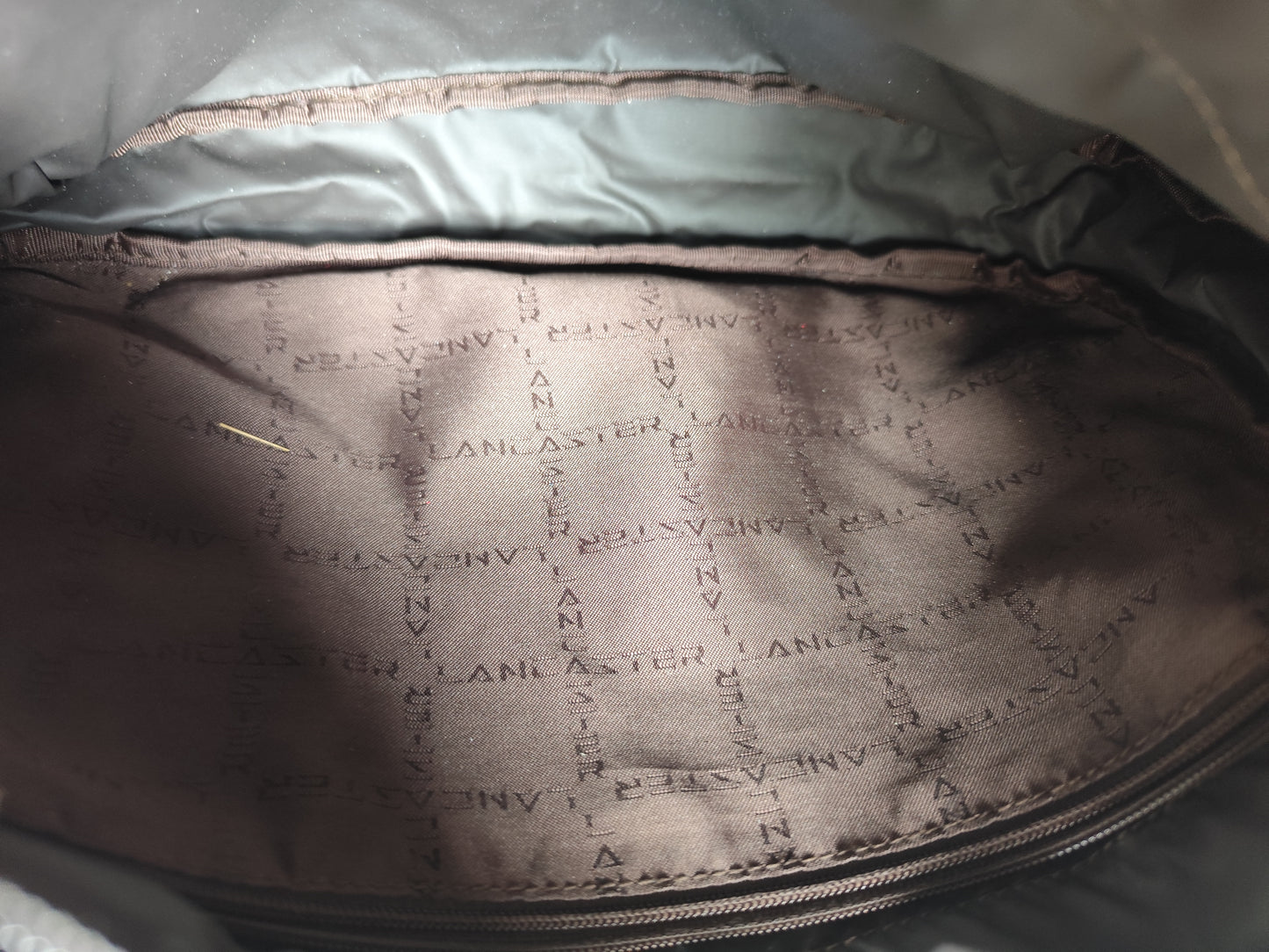 Sac bandoulière Lancaster marron chocolat en toile