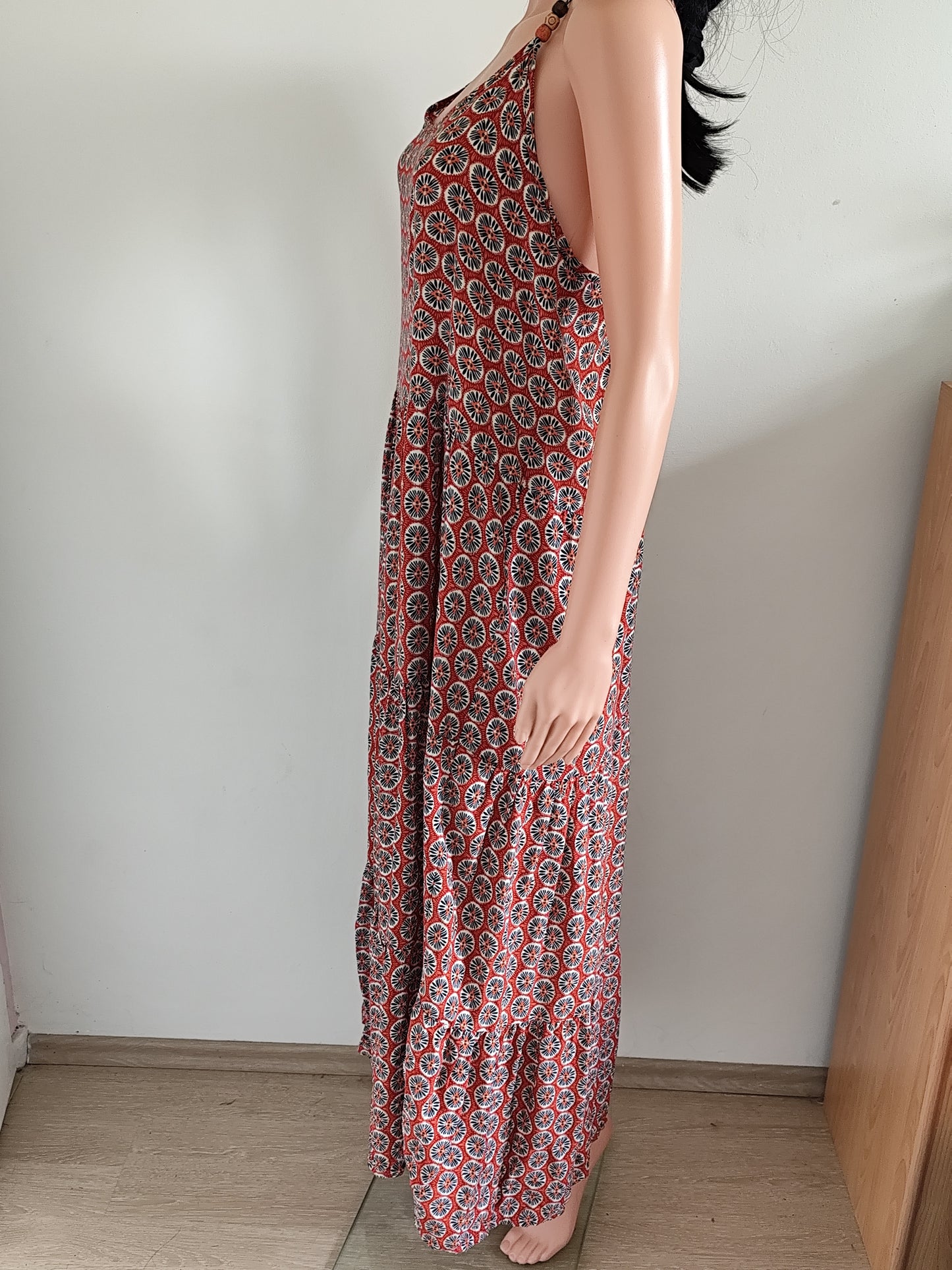 📸 Robe longue dos nu à motif ethnique – CC Collection – T. L/XL