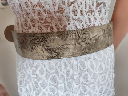 Ceinture large  effet python – Gérard Darel – Made in France –  85 cm