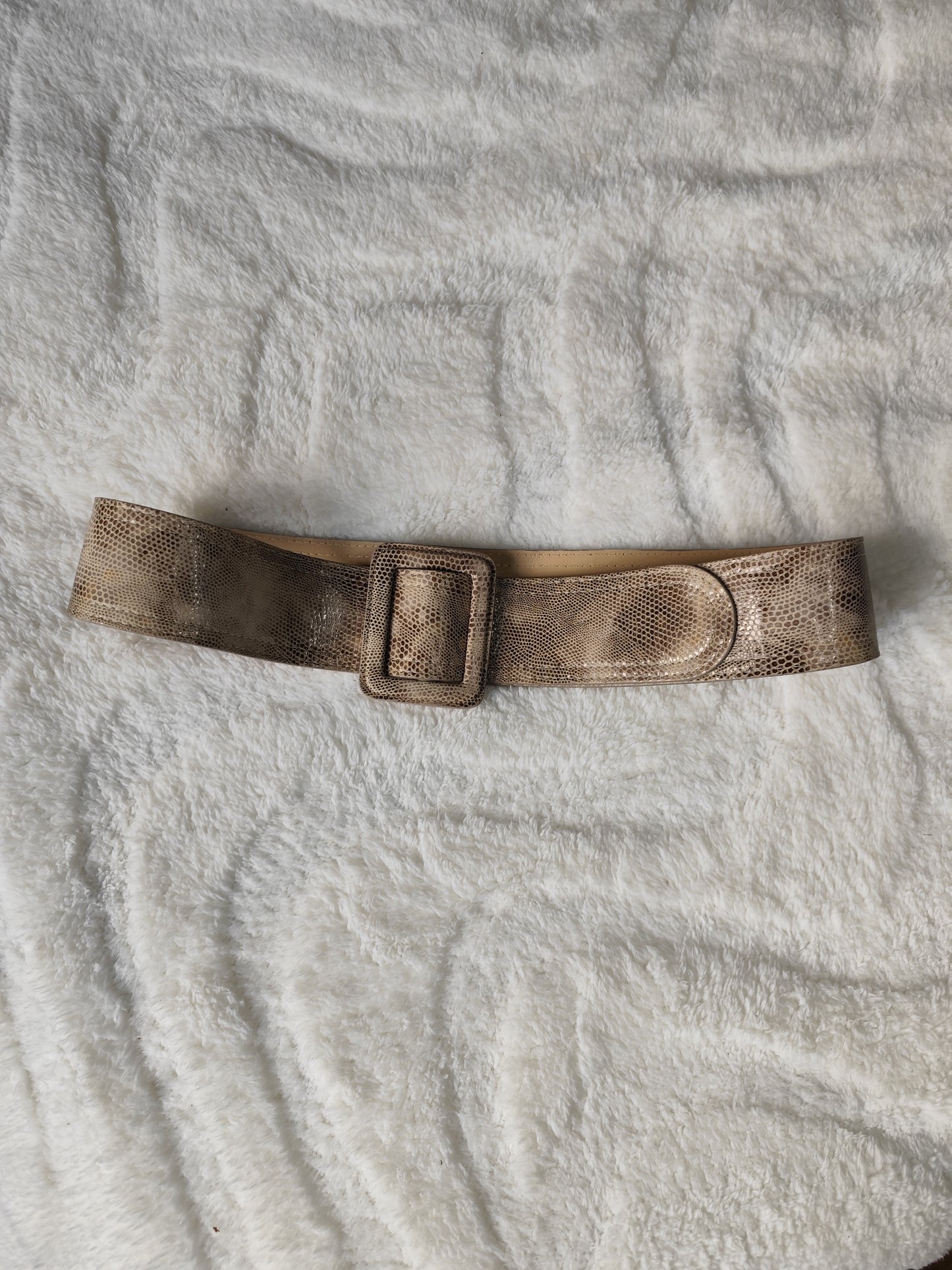 Ceinture large  effet python – Gérard Darel – Made in France –  85 cm