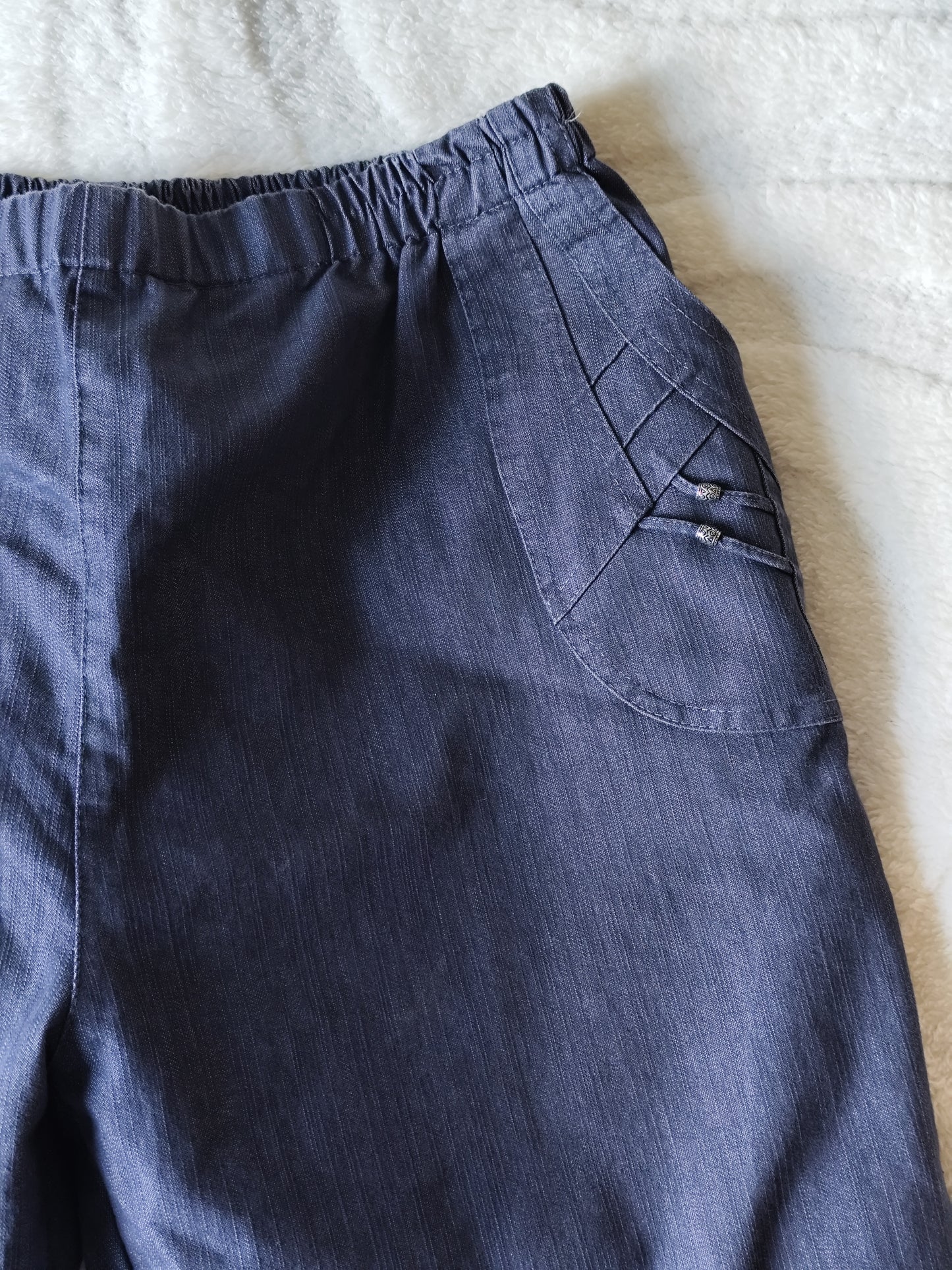 Pantalon jean fluide bleu foncé - Taille 44/46