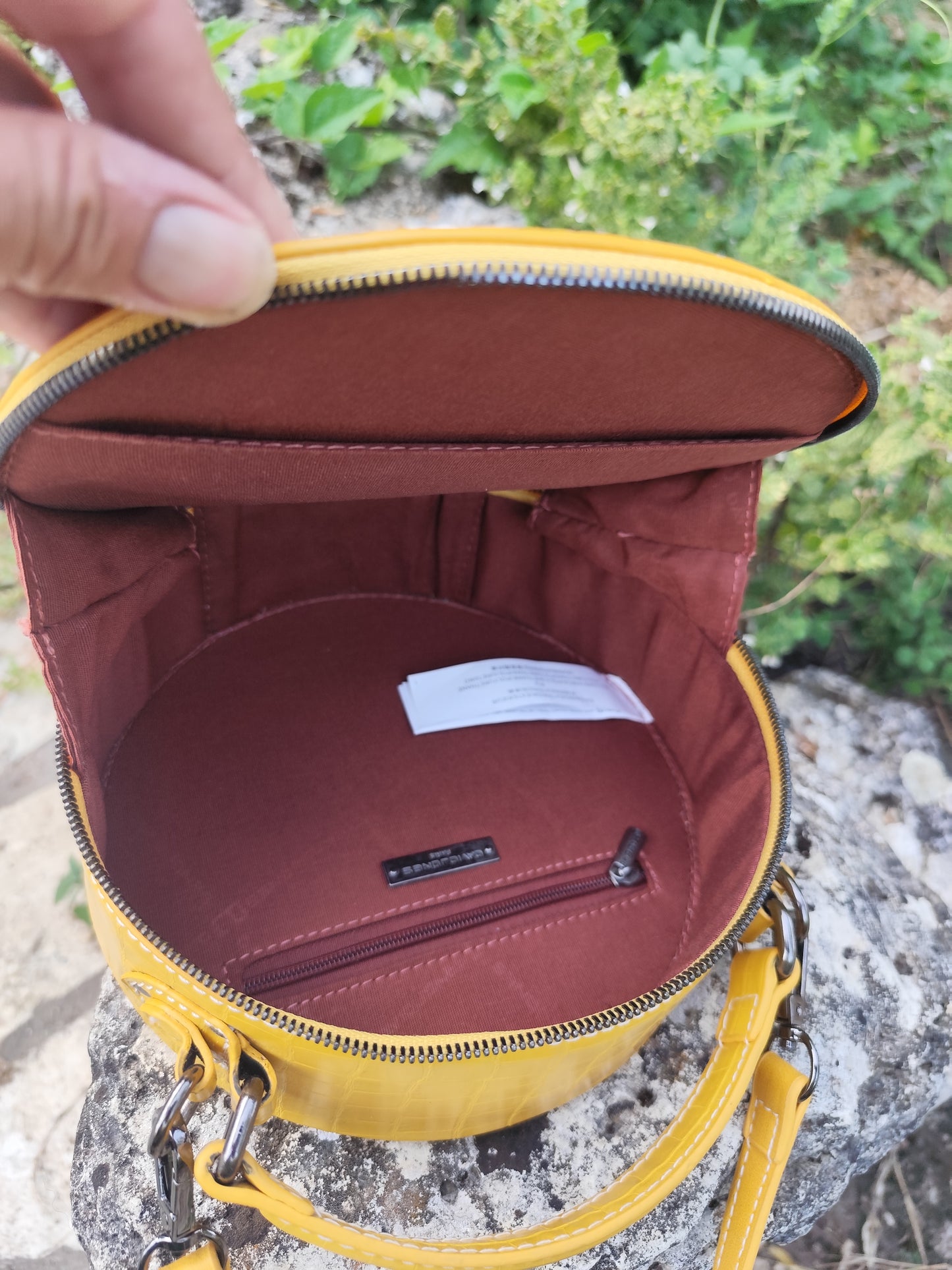 Sac rond - David Jones- couleur moutarde