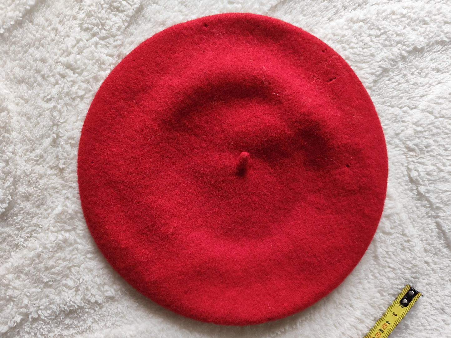 Béret rouge en pure laine