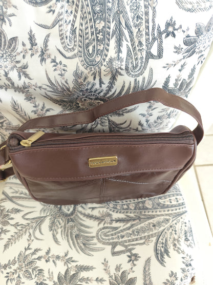Sac bandoulière marron chocolat – Ted Lapidus