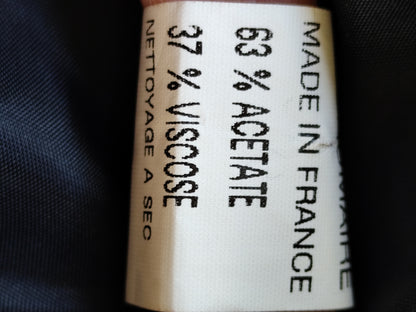 Veste vintage en velours frappé noir - Thérèse Baumaire - Taille 38