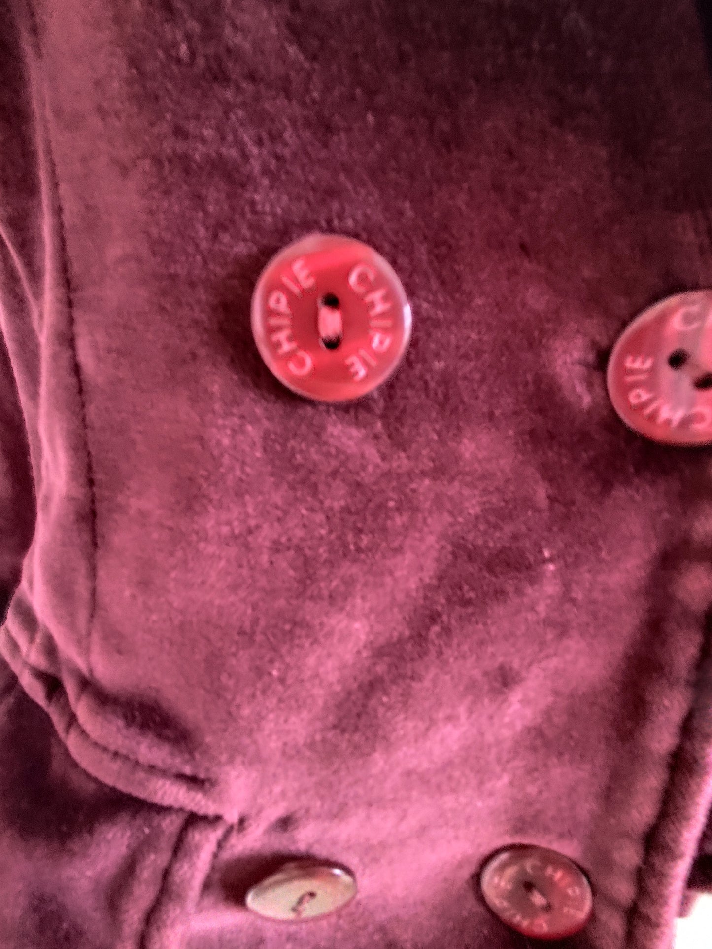 Veste en velours bordeaux Boutique Chipie vintage – taille M 38/40