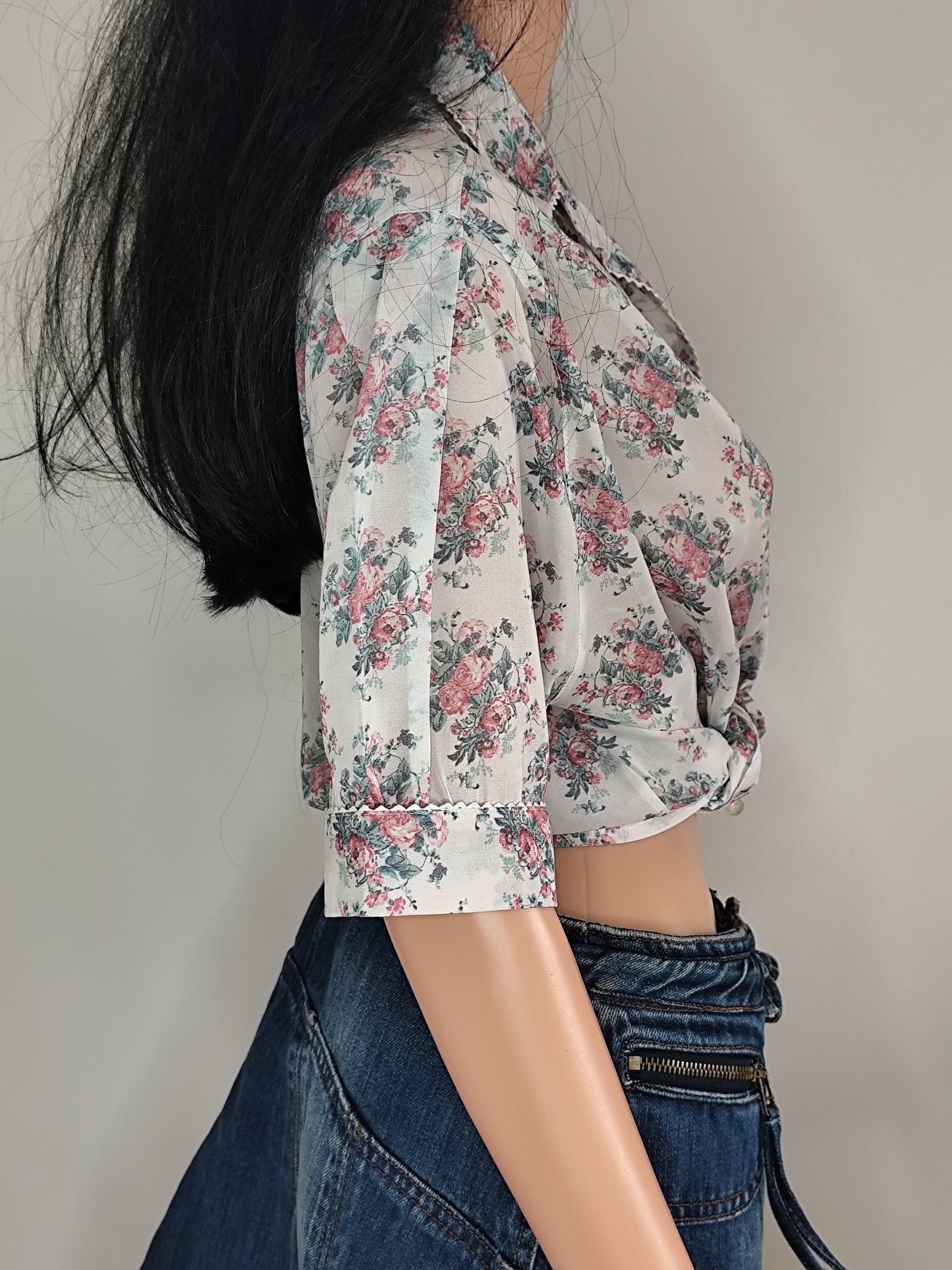 👚 Chemisier fluide à fleurs 1-2-3 – Taille 40/42 🌸