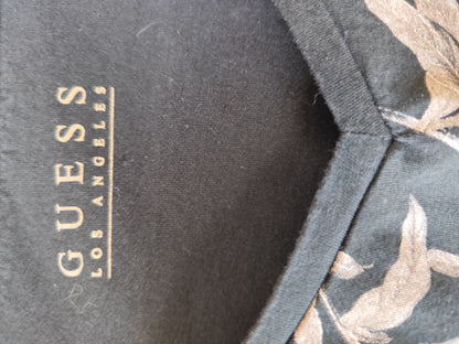 T-shirt manches longues Guess noir imprimé – taille M