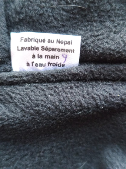 Veste à capuche patchwork colorée doublée polaire – Taille L 38/40