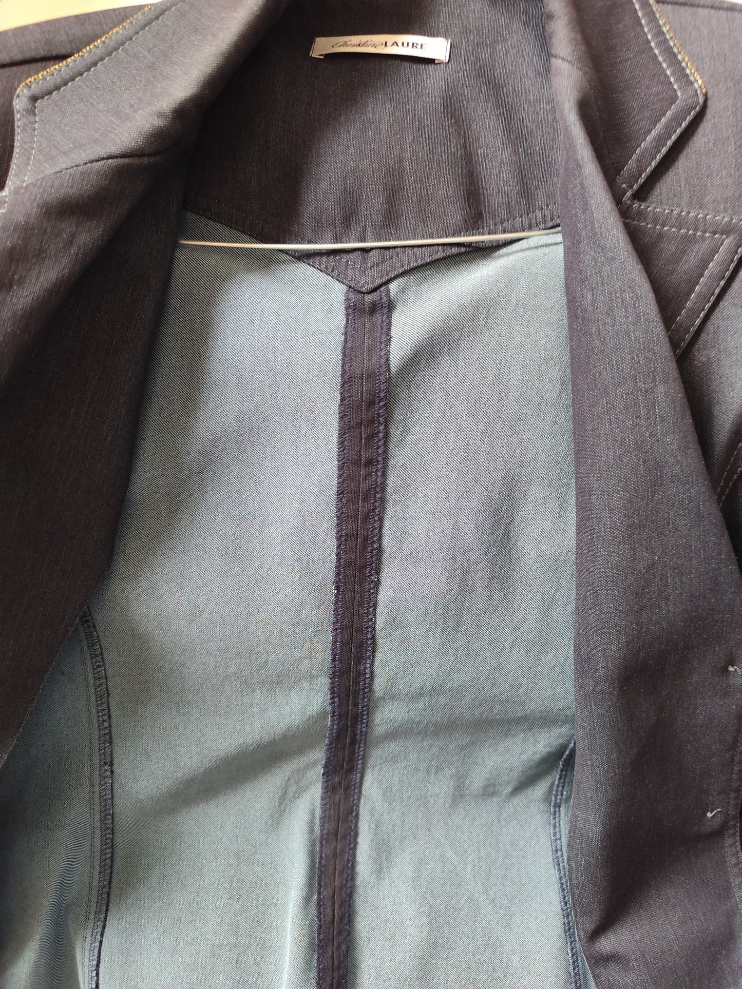 Blazer en denim noir – Christine Laure – T. 40