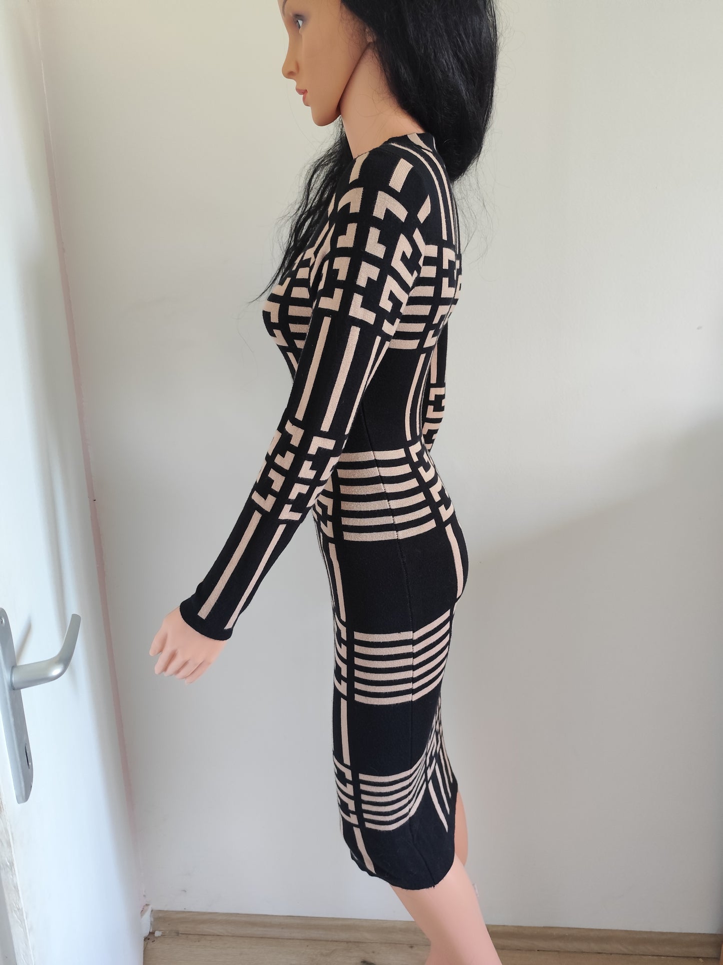 Robe moulante longue graphique Giorgia – Taille 36/38