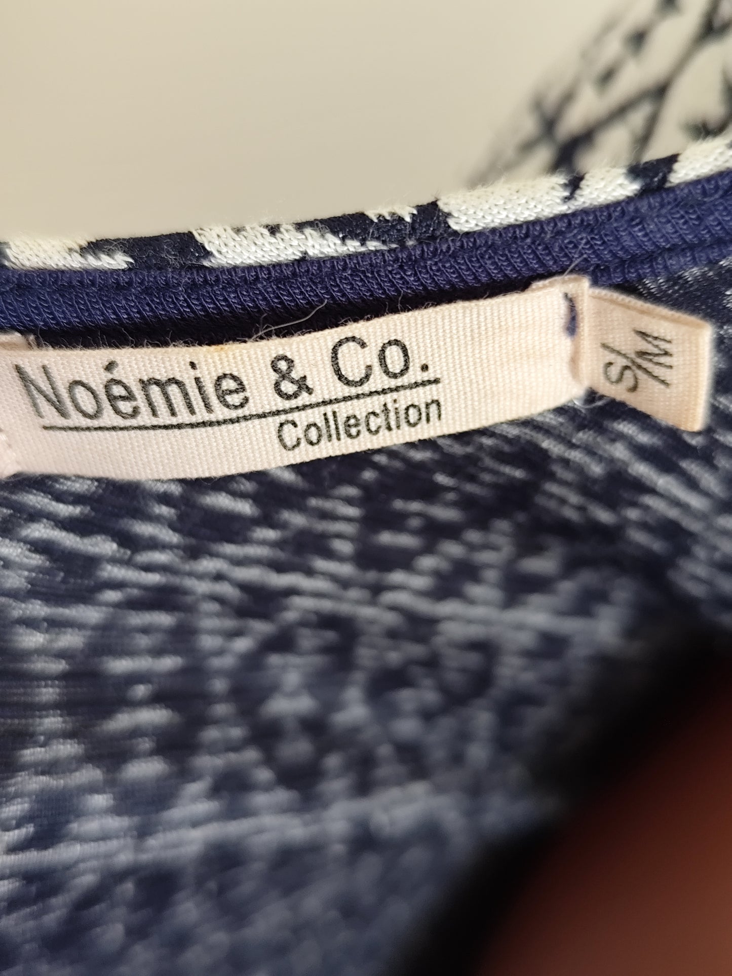 Robe courte Noémie & Co – graphique noir & blanc – coupe patineuse - Taille 36/38
